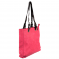 9033 - HOT PINK  LEATHER SHOPPING BAG